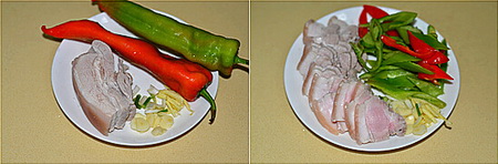 青椒回锅肉步骤1-2