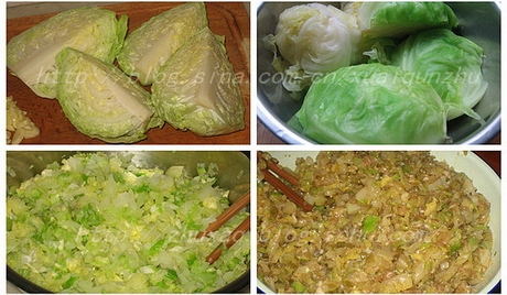 猪肉卷心菜煎饺步骤1-4