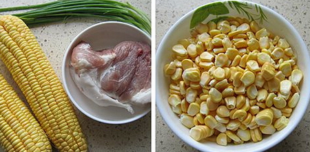 玉米猪肉蒸饺步骤1-2