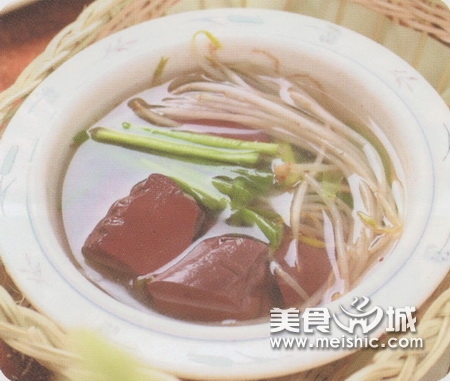 韭菜猪红汤