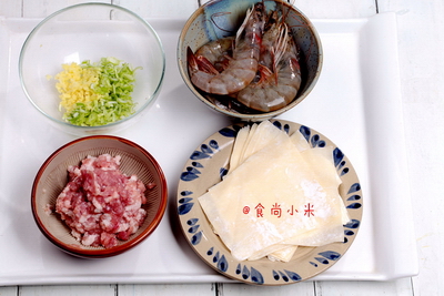 虾肉小馄饨原料