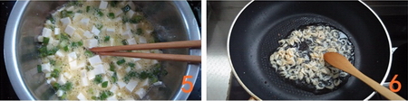 虾皮炒鸡蛋豆腐步骤5-6