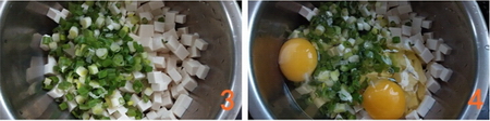 虾皮炒鸡蛋豆腐步骤3-4