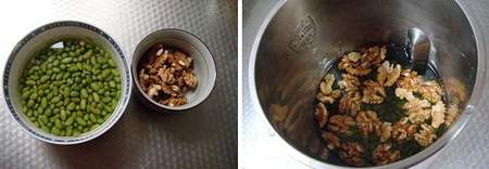 核桃青豆浆的做法步骤1-2
