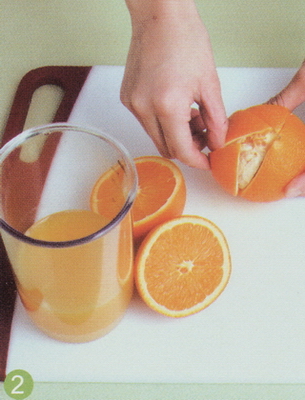 西瓜柳橙汁的做法步骤2 src=