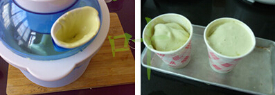 绿茶奶油雪糕的做法步骤11-12
