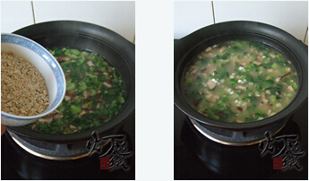肉丝青菜燕麦粥步骤7-8