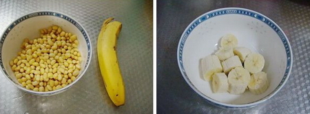 香蕉豆浆的做法步骤1-2