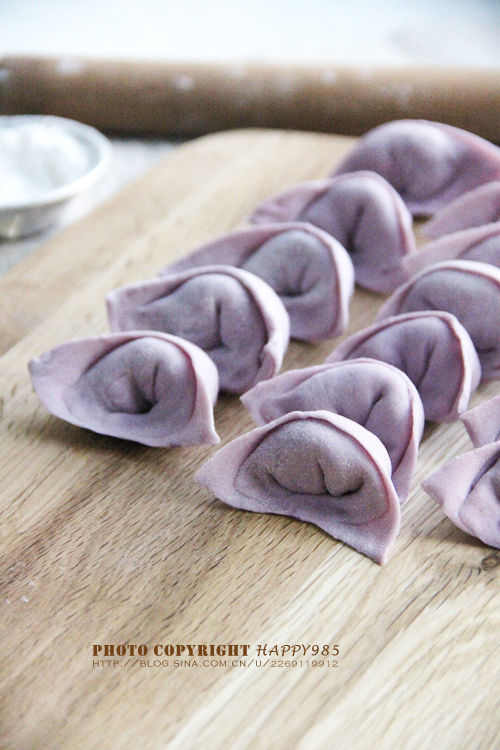 紫薯香菇芹菜鲜肉饺