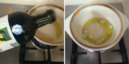 橄榄油蒜香蘑菇步骤3-4