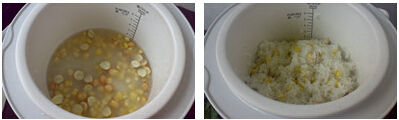 莲子玉米饭步骤3-4