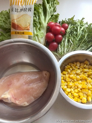 鸡肉玉米沙拉步骤1