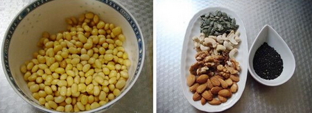 坚果豆浆的做法步骤1-2