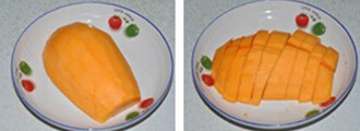 木瓜牛奶的做法步骤1-2