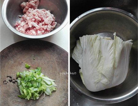 白菜猪肉水饺步骤1