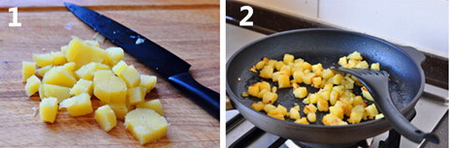 土豆煎蛋卷步骤1-2