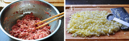 白菜猪肉灌汤饺步骤3-4