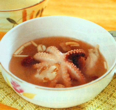 红枣瘦肉章鱼汤