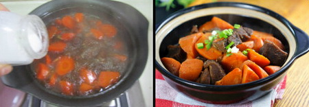 红萝卜羊肉煲做法步骤11-12