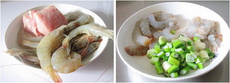虾肉水饺步骤1-2