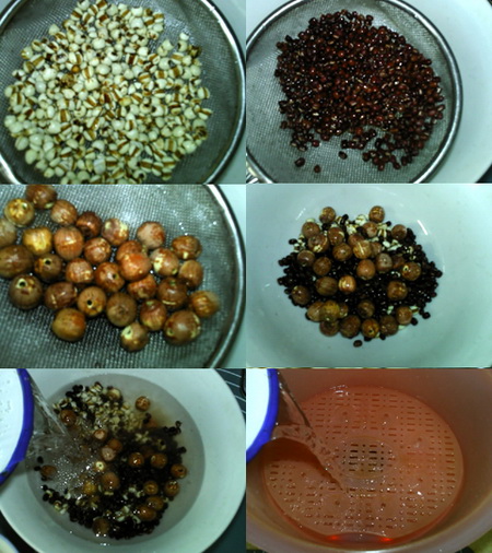 红豆薏米莲子粥做法步骤1
