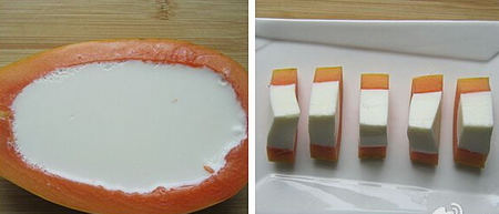 木瓜牛奶冻的做法步骤7-8