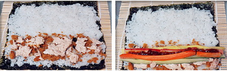 金枪鱼沙拉紫菜包饭步骤17-18