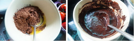 巧克力草莓蛋糕步骤7-8