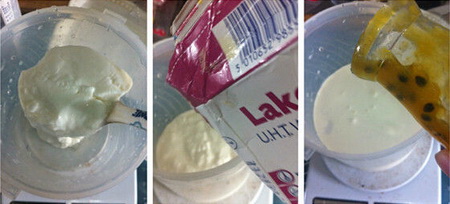 百香果酸奶冰激凌做法步骤1-3