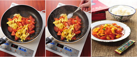 西红柿炒鸡蛋步骤7-9