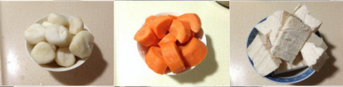 红萝卜粉葛马蹄煲猪骨做法步骤2
