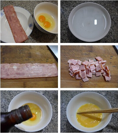 培根鸡蛋羹做法步骤1-2