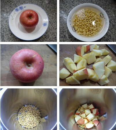 苹果豆浆做法步骤1-3