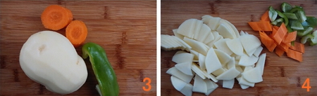 腊肠土豆片步骤3-4