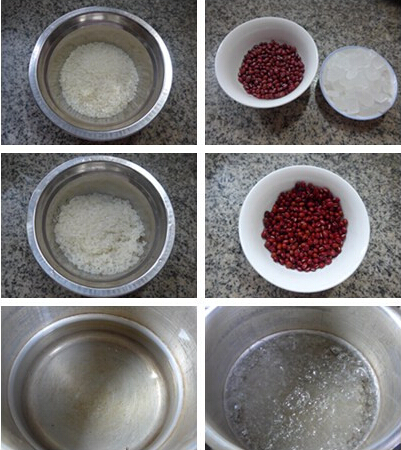 红豆大米粥做法步骤1-3