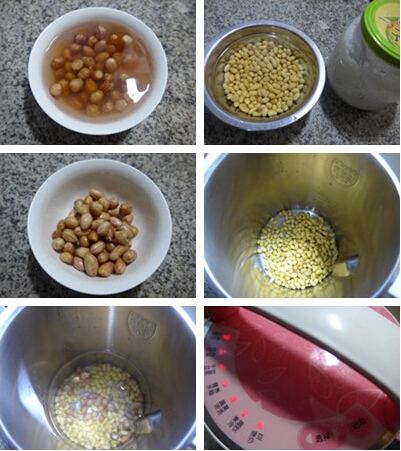 花生豆浆做法步骤1-3