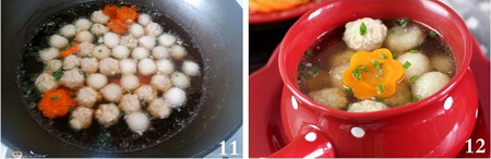 冬瓜肉丸汤做法步骤11-12