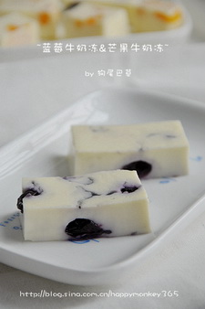 蓝莓牛奶冻&&芒果牛奶冻步骤14