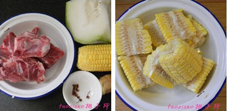 龙骨玉米冬瓜煲做法步骤1-2