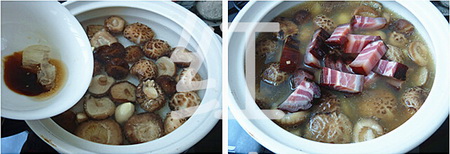 香菇煮腊肉步骤5-6