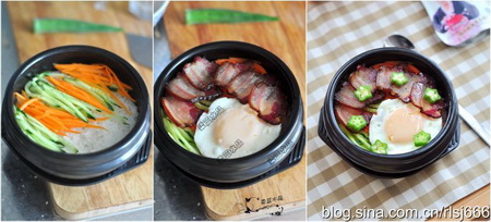 韩式腊肉石锅拌饭步骤4-6
