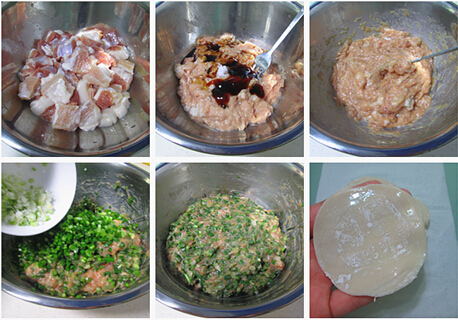 韭菜猪肉饺子步骤1-6