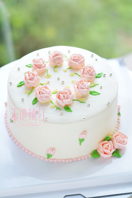 玫瑰花朵蛋糕的做法