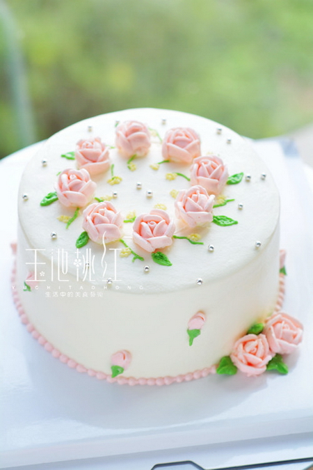 玫瑰花朵蛋糕