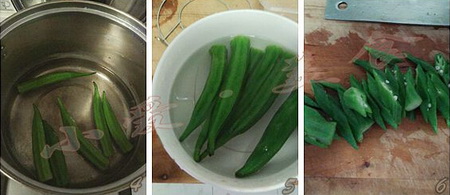 银耳番茄秋葵汤做法步骤4-6