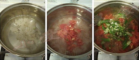 银耳番茄秋葵汤做法步骤7-9