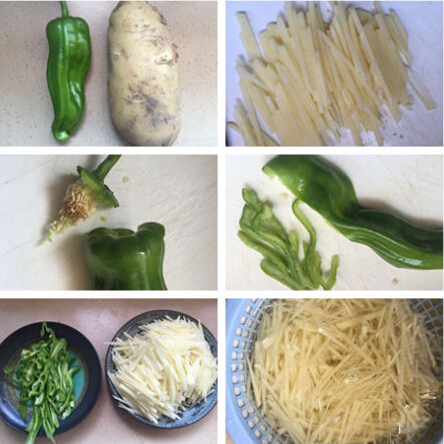 青椒土豆丝步骤1-3
