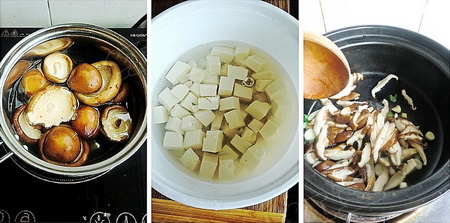 酸辣香菇豆腐汤做法步骤1-3