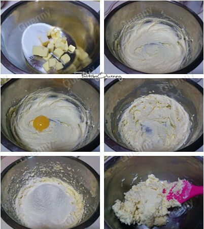 蛋黄椰蓉酥步骤1-3