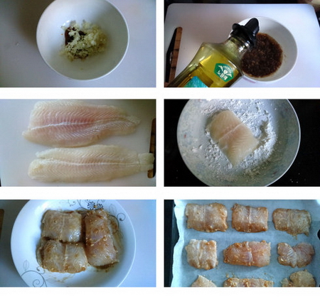 蒜汁龙利鱼步骤1-6